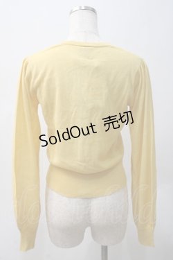 画像2: F&A / UVカットUネックニットカーディガン  イエロー Y-25-05-22-115-LO-TO-AS-ZY