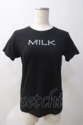 MILK / TWINKLE MILK Tee  黒 Y-25-05-22-117-ML-TO-SZ-ZY