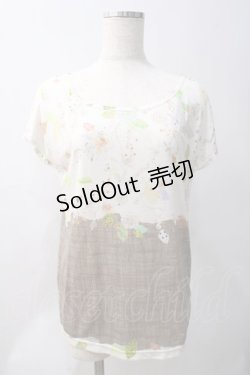 画像1: Franche Lippee / アニマルプリントトップス  オフ Y-25-05-22-118-LO-TO-AS-ZY