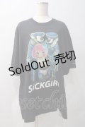 MILKBOY / SICK GIRL TEE Tシャツ XXL ブラック Y-25-05-22-124-MB-TO-SZ-ZY