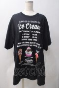 MILKBOY / ICE CREAMS Tシャツ  ブラック Y-25-05-22-125-MB-TO-SZ-ZY