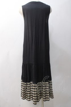 画像2: Franche Lippee / 裾チェックワンピース  黒 Y-25-05-22-128-LO-OP-SZ-ZY