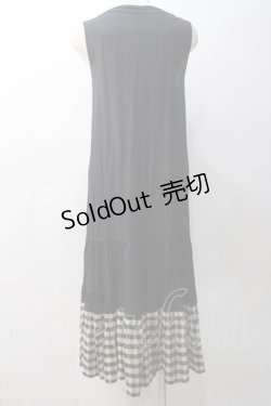 画像2: Franche Lippee / 裾チェックワンピース  黒 Y-25-05-22-128-LO-OP-SZ-ZY