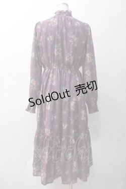画像2: axes femme / 花柄ティアードワンピース  パープル Y-25-05-22-138-AX-OP-SZ-ZT086