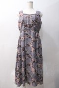 axes femme / ヴィンテージマップ柄ワンピ  ラベンダー Y-25-05-22-139-AX-OP-SZ-ZY