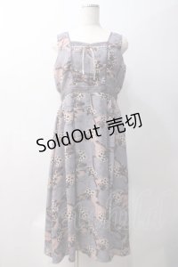 axes femme / ヴィンテージマップ柄ワンピ  ラベンダー Y-25-05-22-139-AX-OP-SZ-ZI