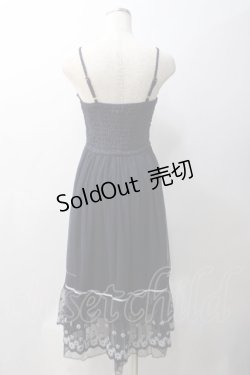 画像2: axes femme / お花チュール使いワンピース M 紺 Y-25-05-22-140-AX-OP-SZ-ZY
