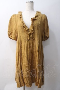 画像1: Franche Lippee / チュニックブラウス  マスタード Y-25-05-22-147-LO-BL-SZ-ZY