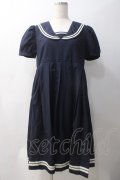 LIEF / Aラインセーラーワンピース  紺 Y-25-05-22-148-LO-OP-SZ-ZY