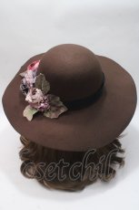 画像3: 【SALE】axes femme / フラワーブーケつば広帽  茶 Y-25-05-22-015-AX-AC-SZ-ZTK004 (3)