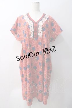 画像1: Jane Marple Dans Le Salon / リバティプリントワンピース M オレンジ Y-25-05-22-156-JM-OP-SZ-ZY