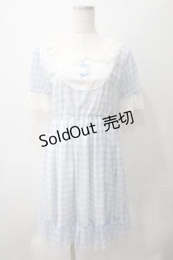 画像1: 逗醤 / チェックワンピース  サックス Y-25-05-22-162-LO-OP-SZ-ZY