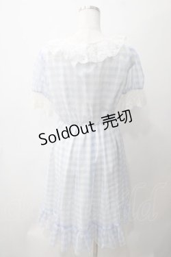 画像2: 逗醤 / チェックワンピース  サックス Y-25-05-22-162-LO-OP-SZ-ZY