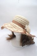 axes femme / モチーフ付きサマーハット  ベージュ Y-25-05-22-016-AX-AC-SZ-ZY
