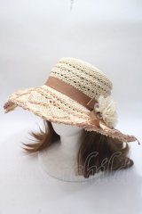 axes femme / モチーフ付きサマーハット  ベージュ Y-25-05-22-016-AX-AC-SZ-ZY