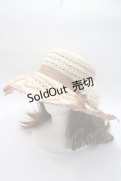 画像1: axes femme / モチーフ付きサマーハット  ベージュ Y-25-05-22-016-AX-AC-SZ-ZY