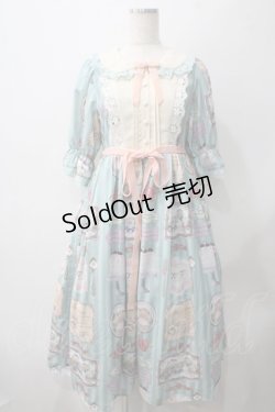 画像1: axes femme kawaii / ティティ×ベアファミリーワンピース M ミント Y-25-05-22-169-AX-OP-SZ-ZY