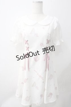 画像1: LIZ LISA / ロマンティックシューズ柄ワンピース 0 白 Y-25-05-22-179-LO-OP-SZ-ZY
