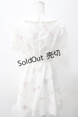 画像2: LIZ LISA / ロマンティックシューズ柄ワンピース 0 白 Y-25-05-22-179-LO-OP-SZ-ZY