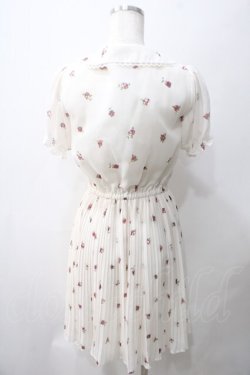 画像2: Ank Rouge / VintageRoseプリーツシフォンワンピース M アイボリー Y-25-05-22-181-CA-OP-SZ-ZY