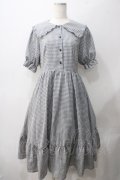 m petit by misako / ギンガムチェックワンピース L 中灰 Y-25-05-22-184-LO-OP-SZ-ZY