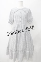 m petit by misako / ギンガムチェックワンピース L 中灰 Y-25-05-22-184-LO-OP-SZ-ZY