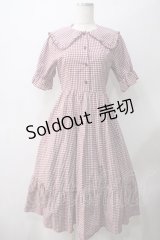 m petit by misako / AM*ギンガムCHKワンピース S 中赤 Y-25-05-22-187-LO-OP-SZ-ZY