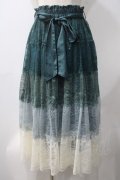 axes femme / グラデカラーレーススカート F グリーン Y-25-05-22-200-AX-SK-SZ-ZY