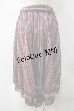 画像2: axes femme POETIQUE / ストライプ柄イレヘムスカート  ワイン Y-25-05-22-205-AX-SK-SZ-ZI