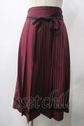 axes femme / ストライププリーツミディスカート F ワイン Y-25-05-22-206-AX-SK-SZ-ZY