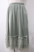 axes femme / 繊細レースミディ丈ペチスカート M ミント Y-25-05-22-208-AX-SK-SZ-ZY
