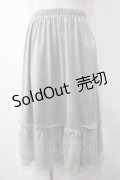 axes femme / 繊細レースミディ丈ペチスカート M ミント Y-25-05-22-208-AX-SK-SZ-ZI
