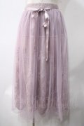 axes femme / レーシーチュールスカート M アワピンク Y-25-05-22-209-AX-SK-SZ-ZY