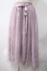 axes femme / レーシーチュールスカート M アワピンク Y-25-05-22-209-AX-SK-SZ-ZT188