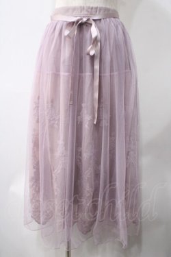 画像1: axes femme / レーシーチュールスカート M アワピンク Y-25-05-22-209-AX-SK-SZ-ZI