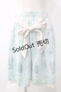 axes femme POETIQUE / 刺繍入り雪柄ミドルスカート M グリーン Y-25-05-22-211-AX-SK-SZ-ZI