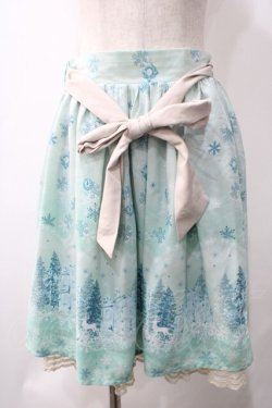 画像1: axes femme POETIQUE / 刺繍入り雪柄ミドルスカート M グリーン Y-25-05-22-211-AX-SK-SZ-ZY