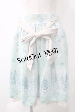画像1: axes femme POETIQUE / 刺繍入り雪柄ミドルスカート M グリーン Y-25-05-22-211-AX-SK-SZ-ZI