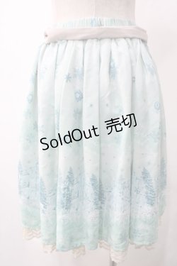 画像2: axes femme POETIQUE / 刺繍入り雪柄ミドルスカート M グリーン Y-25-05-22-211-AX-SK-SZ-ZI