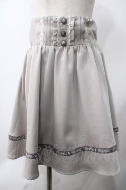 画像1: axes femme / テープ使いギャザースカート M グレー Y-25-05-22-214-AX-SK-SZ-ZY