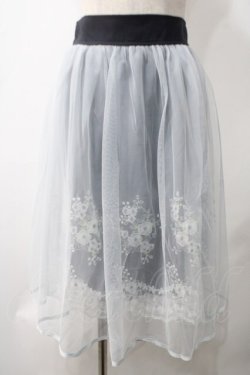 画像1: axes femme POETIQUE / お花刺繍チュールスカート M コン Y-25-05-22-215-AX-SK-SZ-ZY