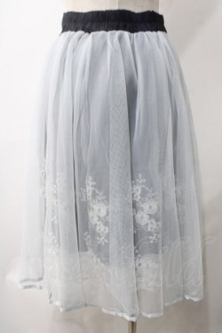 画像2: axes femme POETIQUE / お花刺繍チュールスカート M コン Y-25-05-22-215-AX-SK-SZ-ZY