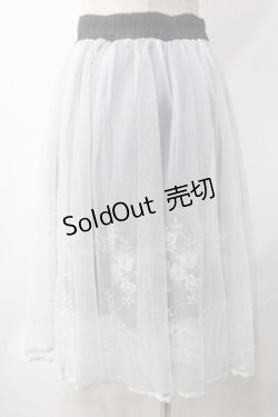 画像2: axes femme POETIQUE / お花刺繍チュールスカート M コン Y-25-05-22-215-AX-SK-SZ-ZI