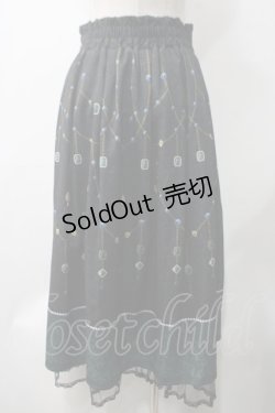 画像2: axes femme / オーナメントジュエリー柄スカート F 黒 Y-25-05-22-217-AX-SK-SZ-ZI