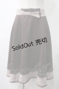 axes femme / レジメ柄サーキュラースカート  ブラウン Y-25-05-22-218-AX-SK-SZ-ZI