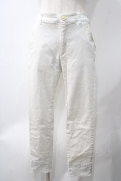 画像1: axes femme / 裾ロールアップストレッチパンツ  白 Y-25-05-22-222-AX-PA-SZ-ZY