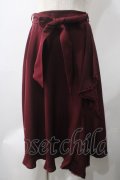 axes femme / ラッフルレーススカート  ワイン Y-25-05-22-223-AX-TO-SZ-ZY