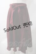 axes femme / ラッフルレーススカート  ワイン Y-25-05-22-223-AX-TO-SZ-ZI