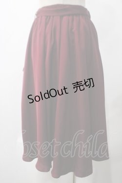 画像2: axes femme / ラッフルレーススカート  ワイン Y-25-05-22-223-AX-TO-SZ-ZI