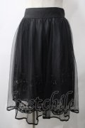 axes femme POETIQUE / お花刺繍チュールスカート M クロ Y-25-05-22-224-AX-SK-SZ-ZY